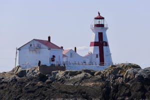 Point Wilson Light on top of a rock