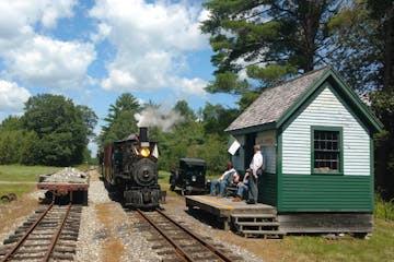 Mixed Train on the WW&F Railway in Alna Maine