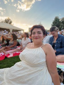 a person in a wedding dress