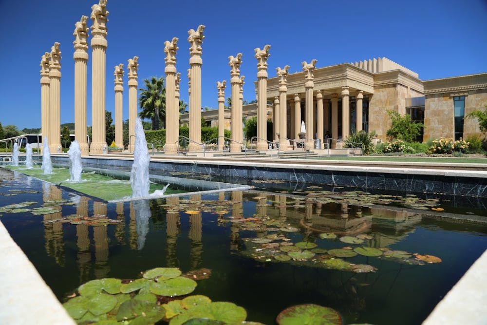 Darioush Winery's stunning Persian Inspired front entrance