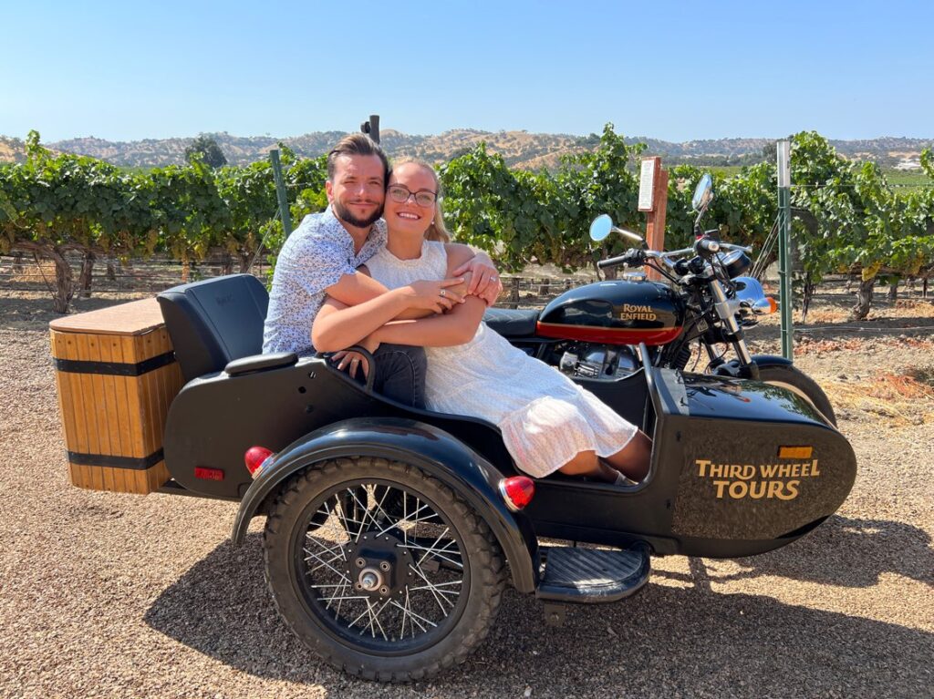 a couple enjoying the scenery in Paso Robles wine country