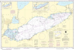 Nautical chart of lake erie