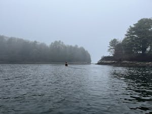A foggy day on the Sasanoa River, Arroswick Maine