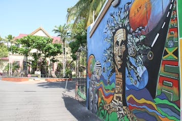 A look at the Bob Marley Museum's main driveway