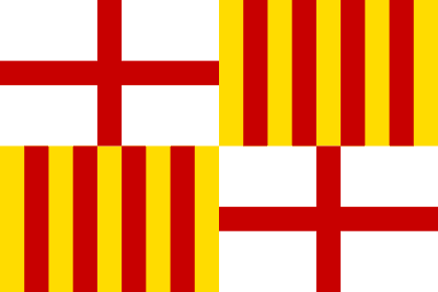 the flag of the city of Barcelona