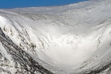 a snow covered mountain