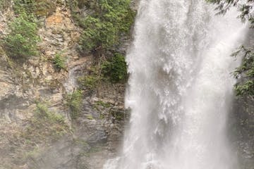 a large waterfall