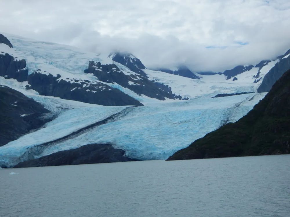 This is the Portage Glacier in Alaska.