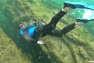 a person snorkeling
