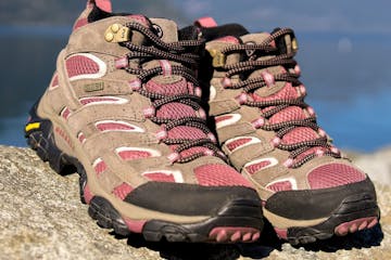 a pair of hiking shoes