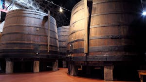 Ruby Port Barrels. During a visit to a wine cellar, Porto, Portugal. From Douro to Porto, the Port Wine is ageing at Vila Nova de Gaia.