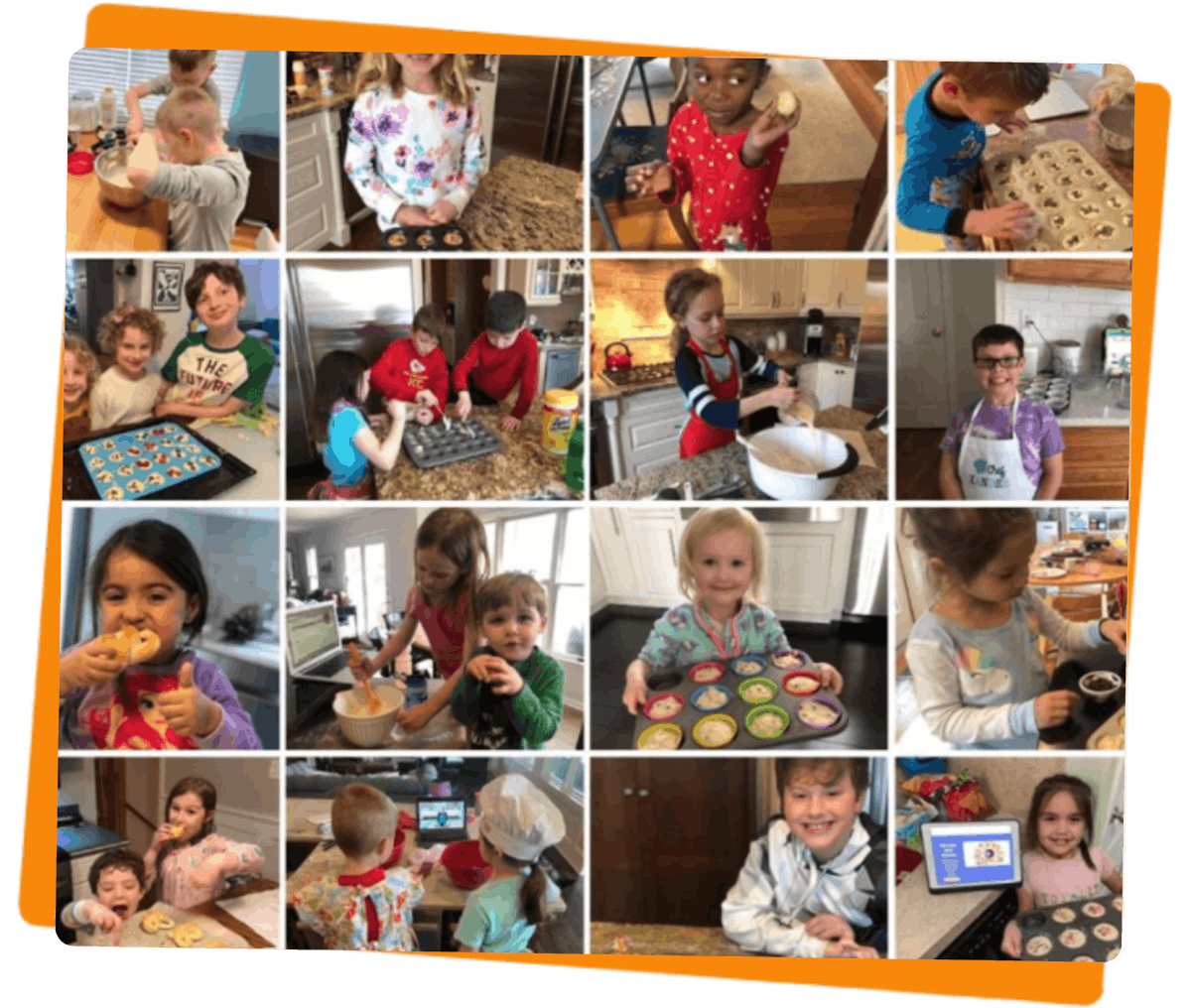 Collage of Kids with baked goods
