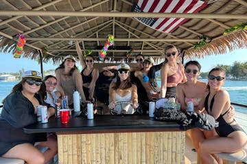 Bachelorette sandbar party boat in Islamorada Florida Keys
