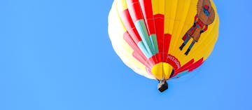 pagosa adventure's hot air balloon on the sky in pagosa springs, colorado