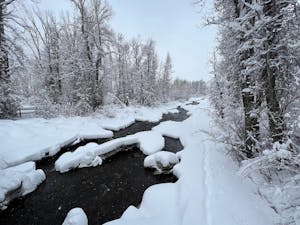Weber River in winter