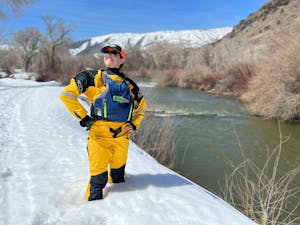 Snowy March Dry Suit River Rafting