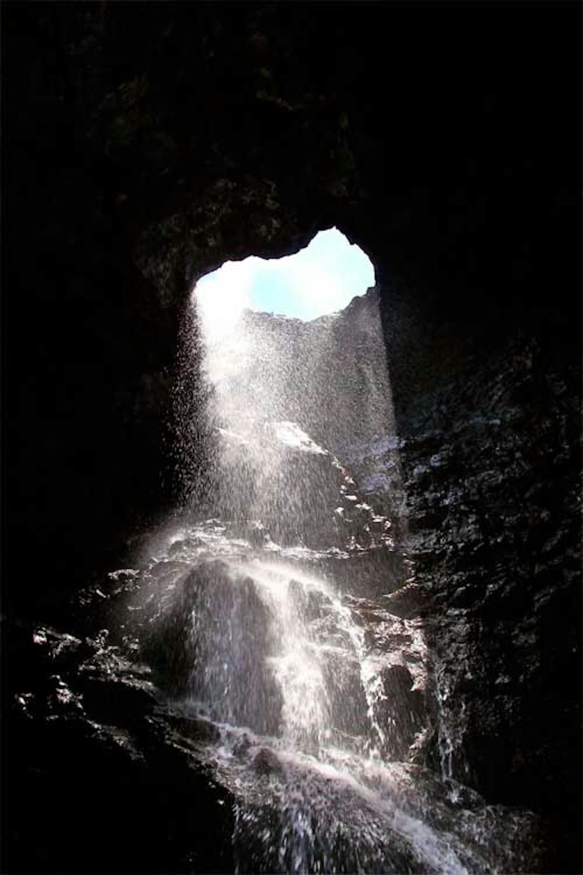a large waterfall