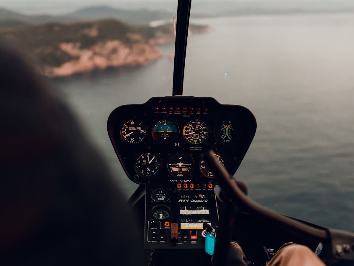 pilot's point of view on wineglass bay scenic flights with freycinet air tasmania in freycinet, tasmania
