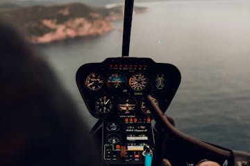 pilot's point of view on wineglass bay scenic flights with freycinet air tasmania in freycinet, tasmania