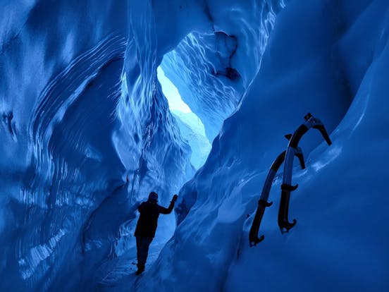 Ice cave entrance at Matanuska Glacier
