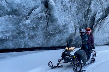 Riding a Snowmobile near Matanuska Glacier