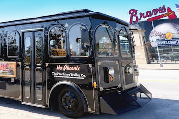 Trolley Tour in front of the braves stadium