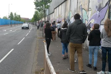 a walking tour along the peace wall